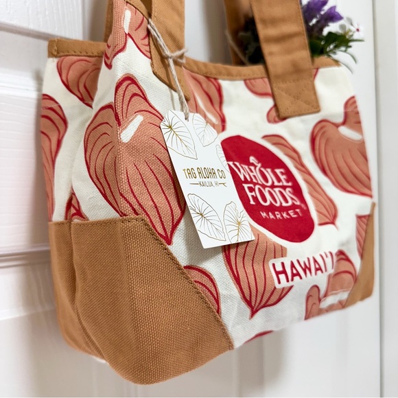 Whole Foods Hawai‘i Tag Aloha Organic Canvas Mini Tote NWT - Picture 3 of 6